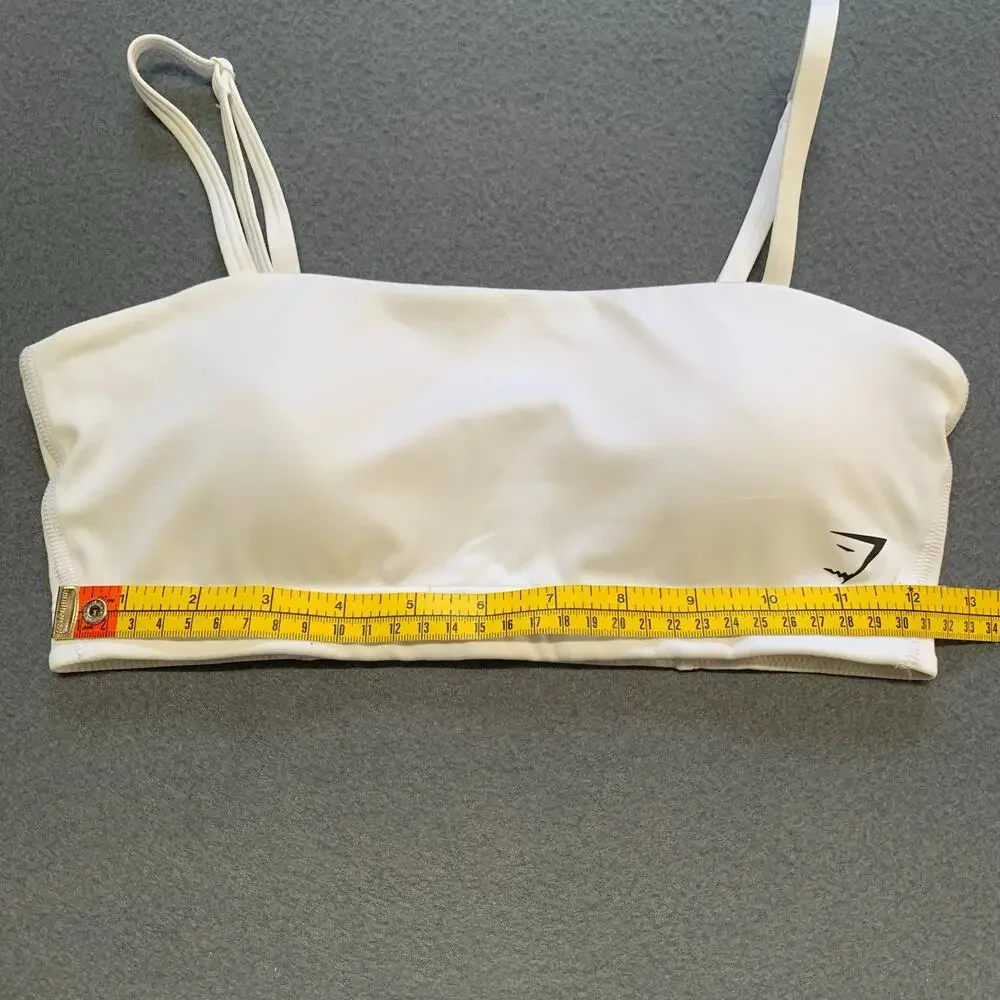NWOT Gymshark White Bandeau Sports Bra Small B2A6Y - Picture 5 of 6